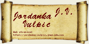Jordanka Vulpić vizit kartica